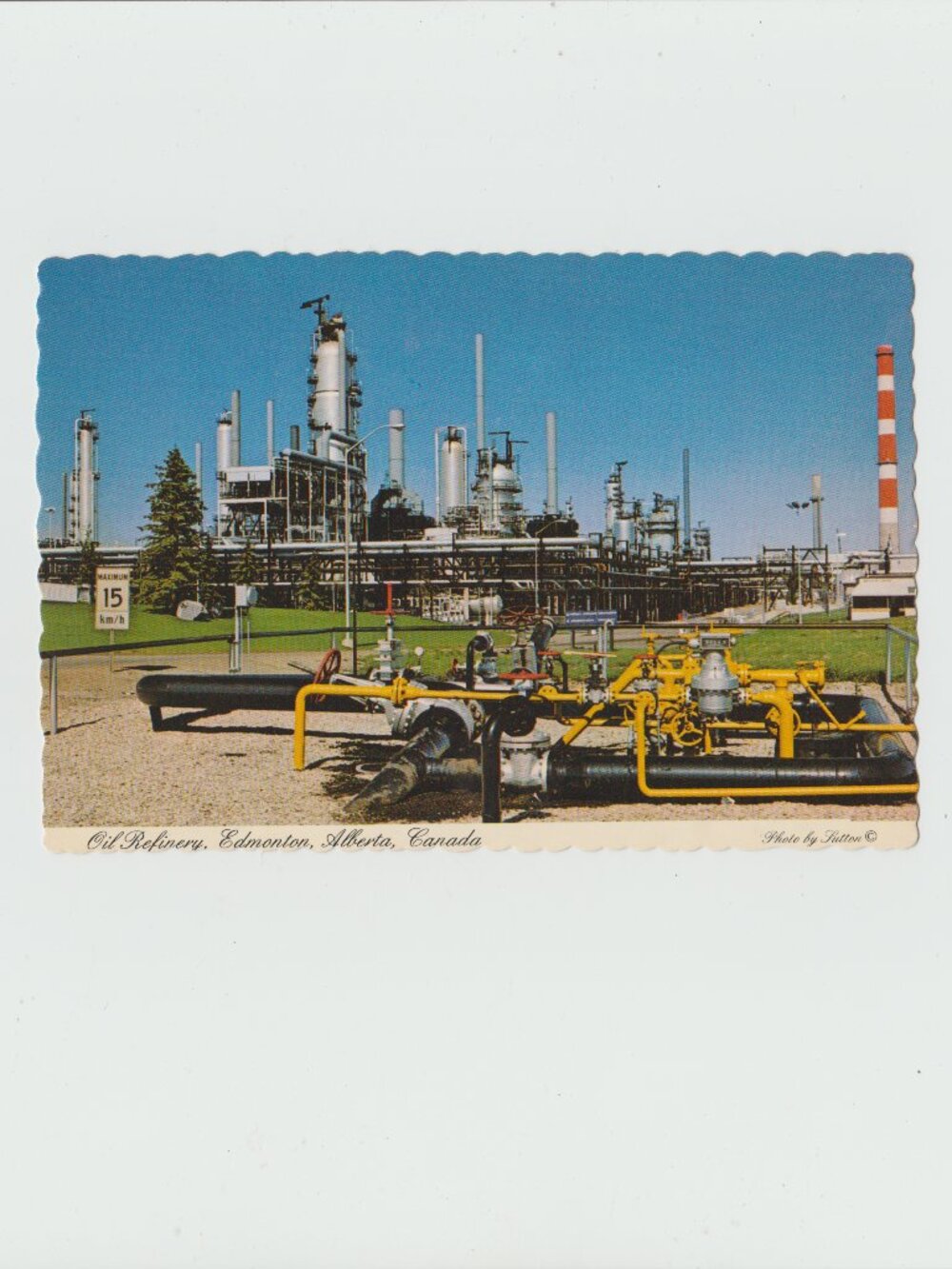 Edmonton, Alberta, Canada Oil Refinery Postcard